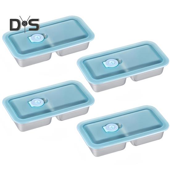 Ланч-бокс с двумя отделениями Контейнеры для закусок Многоразовые контейнеры для приправ с крышками для закусок Соусы Дипы Кемпинг Путешествия