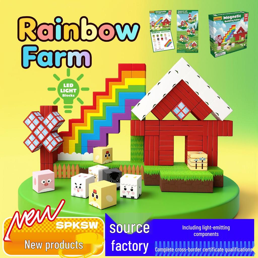 Creeper Magnetic Building Blocks: Educational Magnetic Cubes for Kids