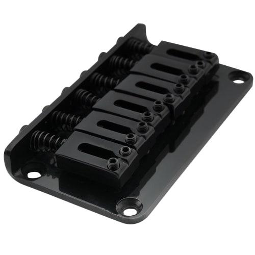 Musiclily Pro 10.5mm Modern Style Hardtail Fixed Bridge for Strat/Telecaster Electric Guitars, Black