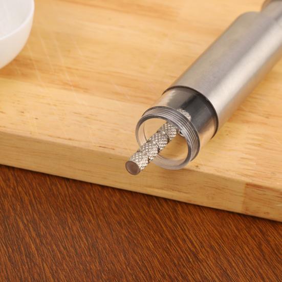 Мельница для соли и перца из нержавеющей стали, многоразовая мельница для перца с кнопкой насоса для черного перца, морской соли, специй