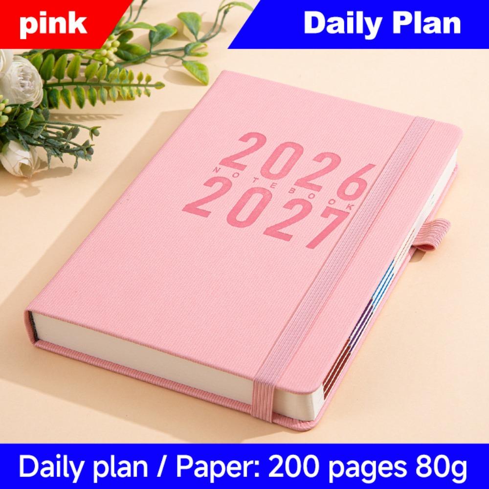 Pu Leather A5 Agenda Planning Notebook 12 Months To-do List Notebook Stationery