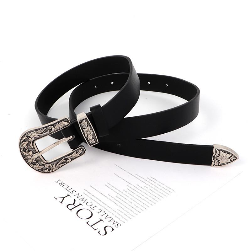 Классический кожаный ремень из ПУ для женщин с пряжкой из сплава, подходит для работы и повседневной одежды
