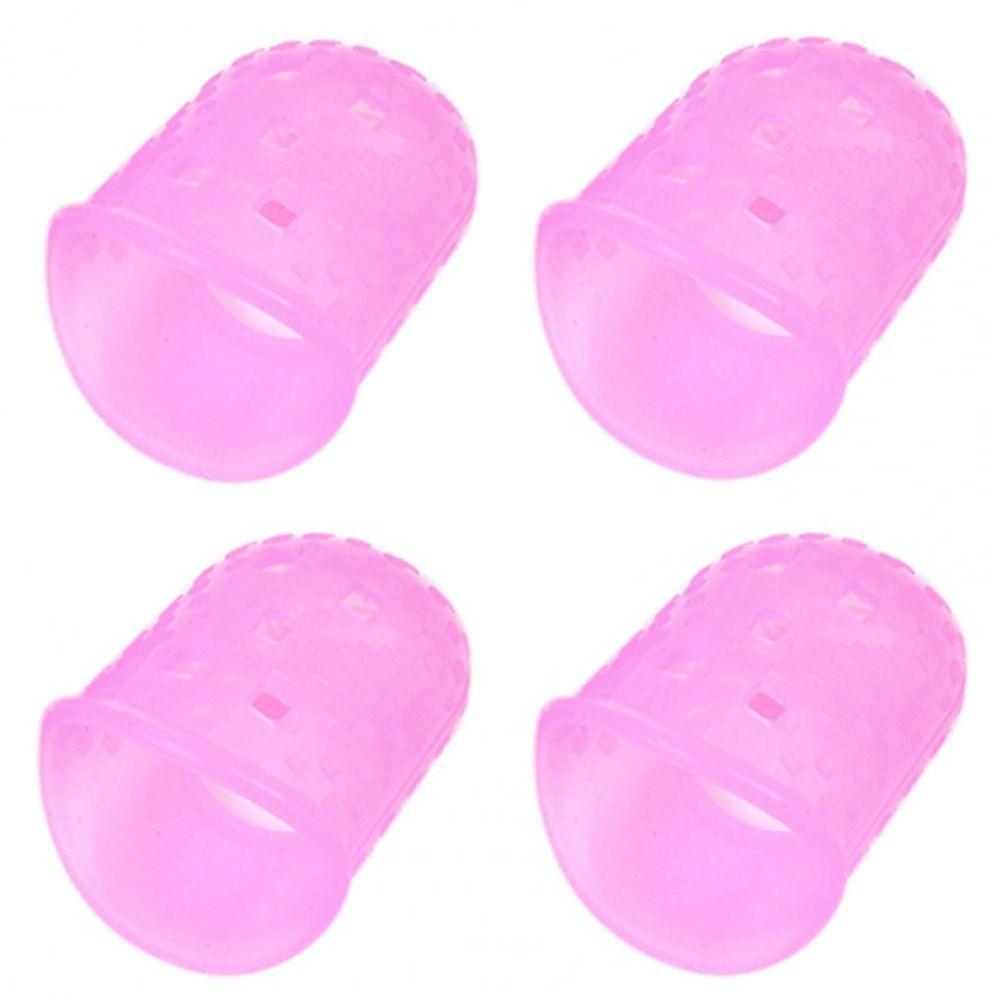 4pcs/set Non-Slip Silicone Finger Guards Rubber Thimble Guitar Fingertip Protectors   Unisex