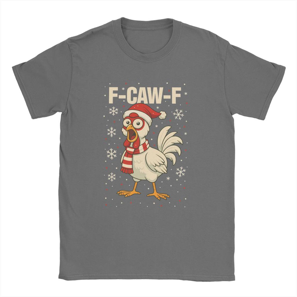 F Caw F Петух Смешная Птица Fcawf Курица Футболки Мужская Мода Хлопковая Футболка Круглый Вырез Короткий Рукав Футболка Большие Размеры Одежды