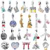 New Original Copper Statue Of Liberty Paris Eiffel Tower Car Travel Charms Beads Fit Bracelet Diy Fine Jewelry Gift