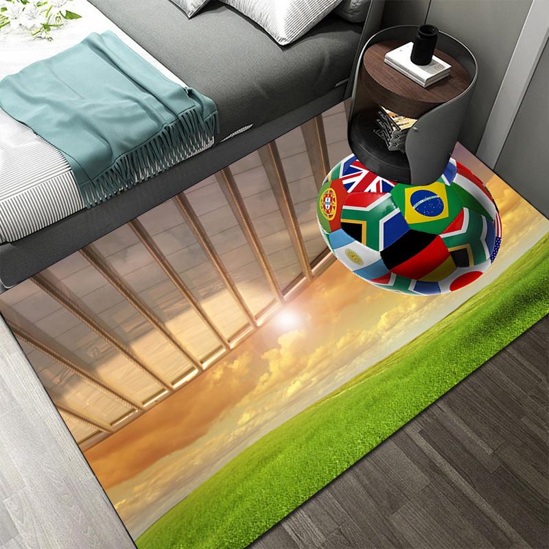 Ковер с изображением футбола, ковер для футбольного поля, украшение для гостиной, коврики для спальни, ковер для гостиной, домашний коврик для входной двери, детский коврик