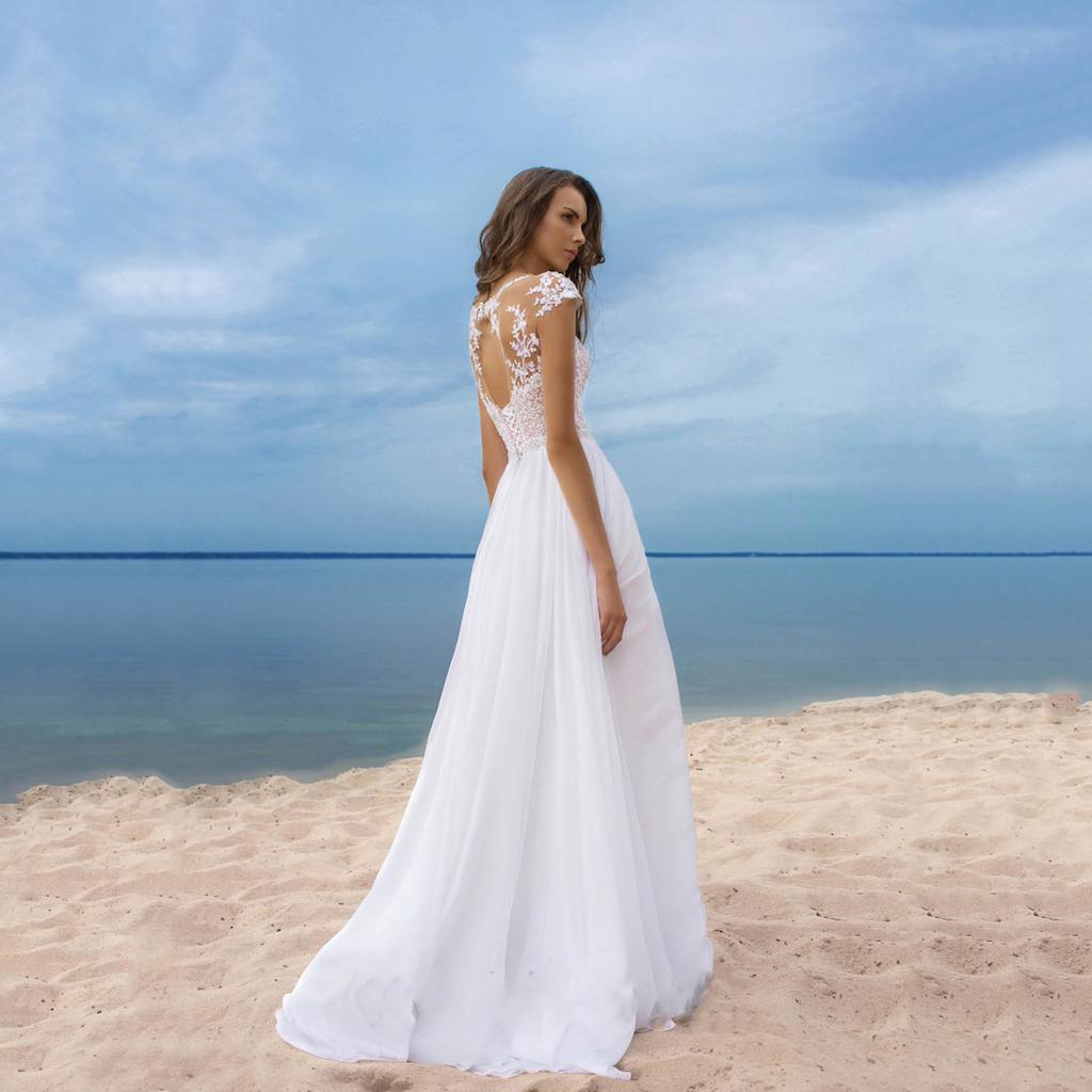 Невеста пляжное свадебное платье сексуальное вечернее платье для банкета с v-образным вырезом