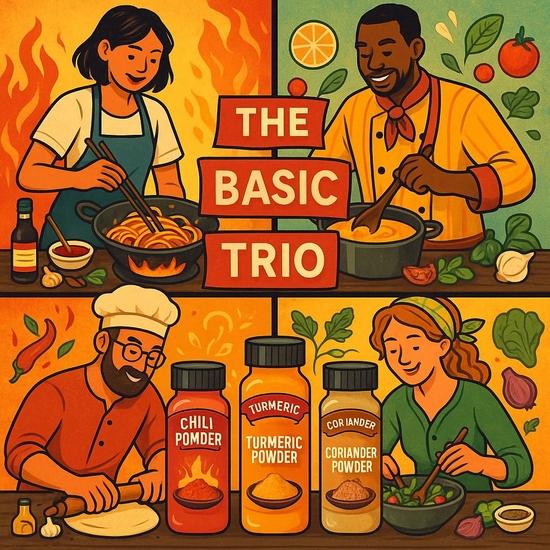 Carpe Victus Premium Assorted Spices Combo Pack (Chilli Powder, Tumeric Powder, Coriander Powder) Pack of 3 (100 gms each)