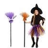 Plastic Halloween Witch Broom Dismountable Magic Witch Broom Witch Broomstick  Cosplay Party
