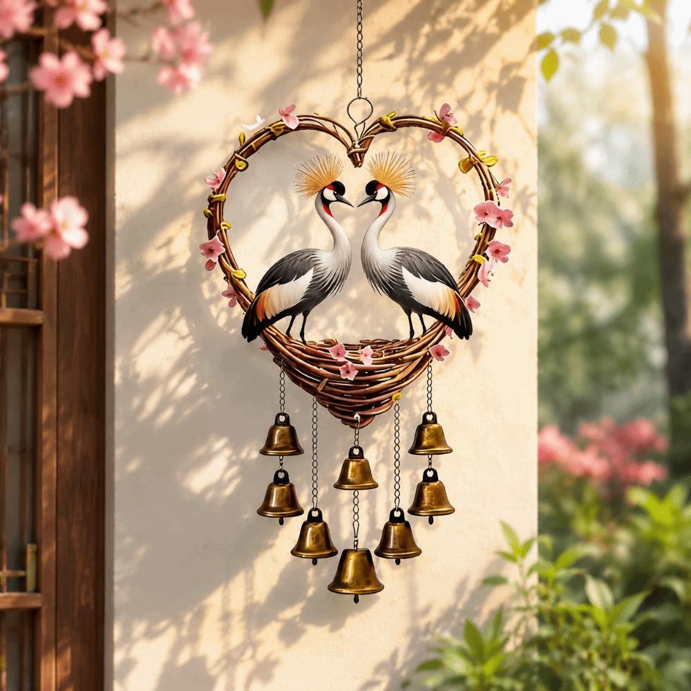 Goose Wind Chime with Bells Eagle Decorative Chain Garden Decoration Bird Hanging Pendant Home