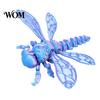 Realistic Insect Model 3D Printed Dragonfly Figurine, Articulated with Movable Joints, Desk Accessories Stress Relief Fidget Toy for Decoration