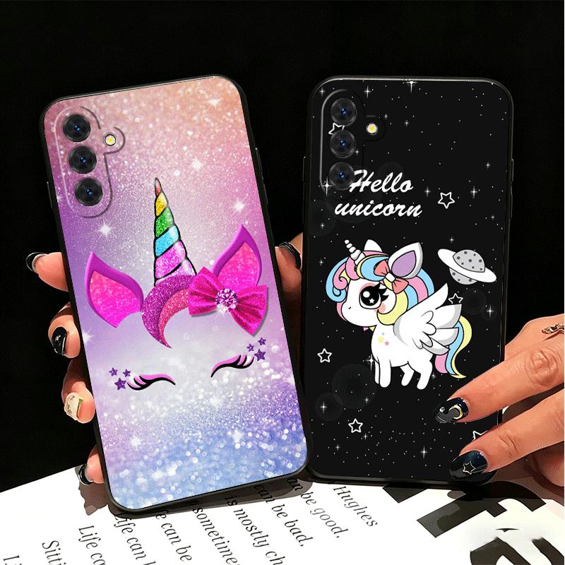 Pink Unicorn Rainbow Soft Phone Case for Samsung A17 A37 A57 A16 A26 A36 A56 A15 A25 A35 A55 A14 A24 A34 A54 A13 A23 A33 A53 A52