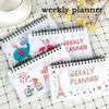 1Pcs Notebook Portable Agenda Diary Journal Weekly Monthly Planner School Supplies Stationary Organizer Schedule Writing Pads