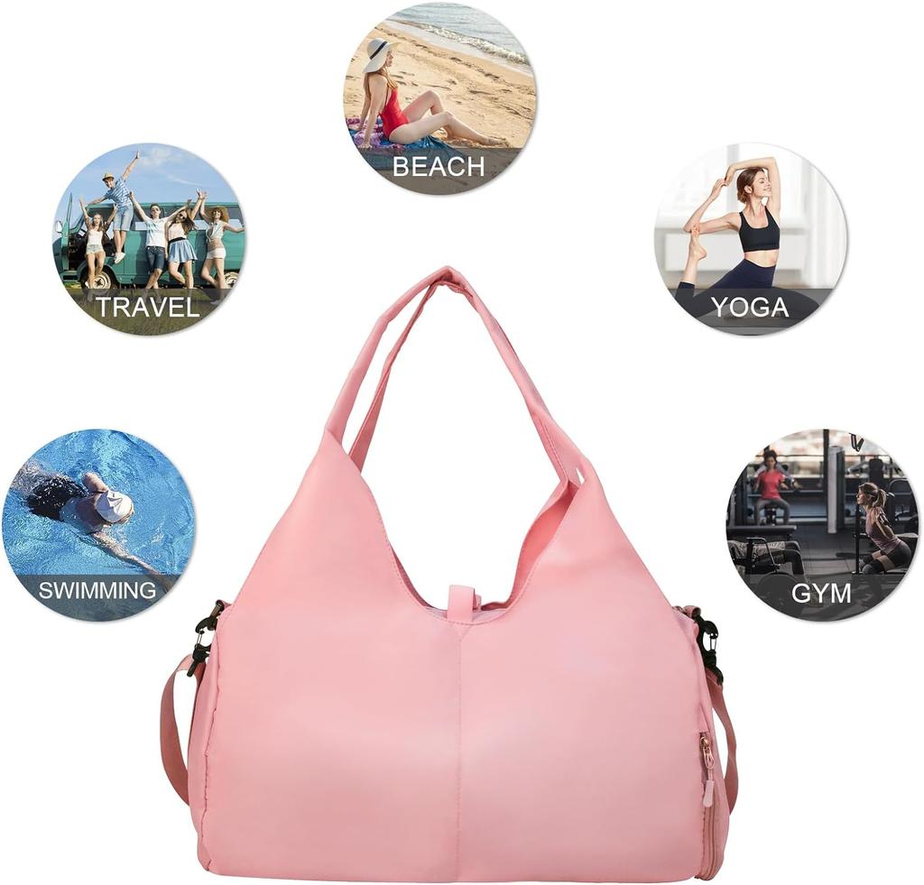 Спортивная сумка Женская сумка для йоги Большая спортивная сумка Дорожная сумка с отделением для обуви Водонепроницаемая сумка для йоги Сумка для плавания и спортзала