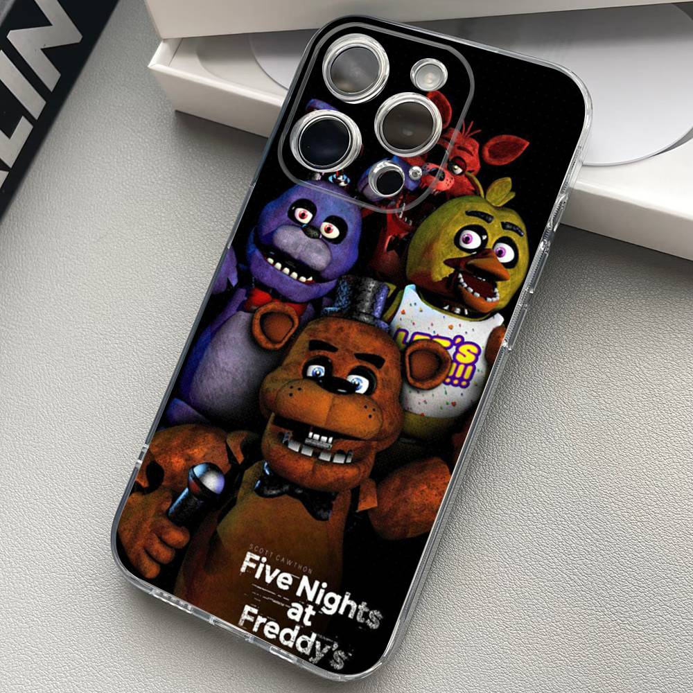 W-Fnaf-e-Fives-nights-At-Freddys-Прозрачный Силиконовый Мягкий TPU Чехол Для телефона iphone 17 16 15 14 Plus 13 12 Mini 11 Pro Max Оболочка Capa