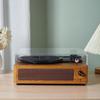 Wireless Bluetooth Vinyl Speaker New Household Minimalist Retro Phonograph Wooden Electric Record Player with Dust Cover