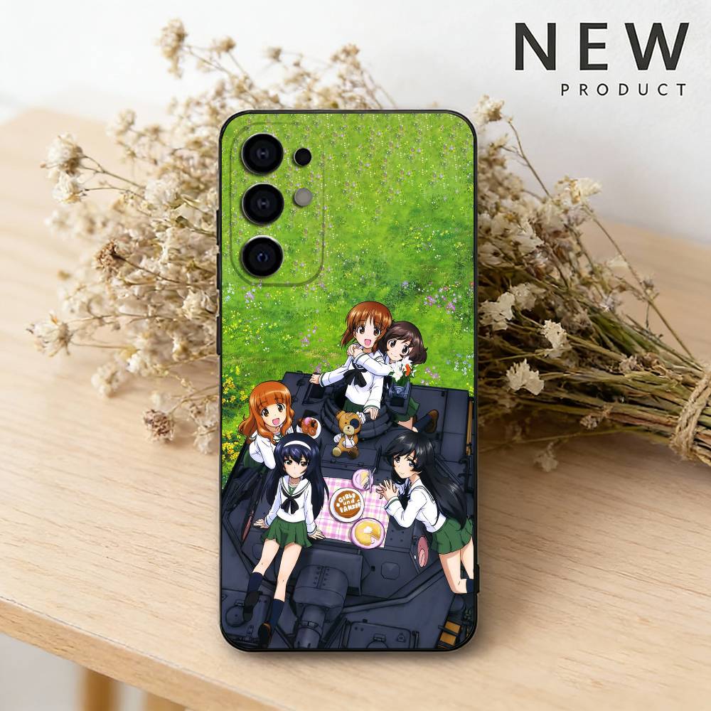 Чехол для телефона G-Girls U-Und Anime P-Panzer для Samsung S26,25,24,21,22,23,30,20,Ultra,Plus,Fe,Lite Черный Мягкая крышка