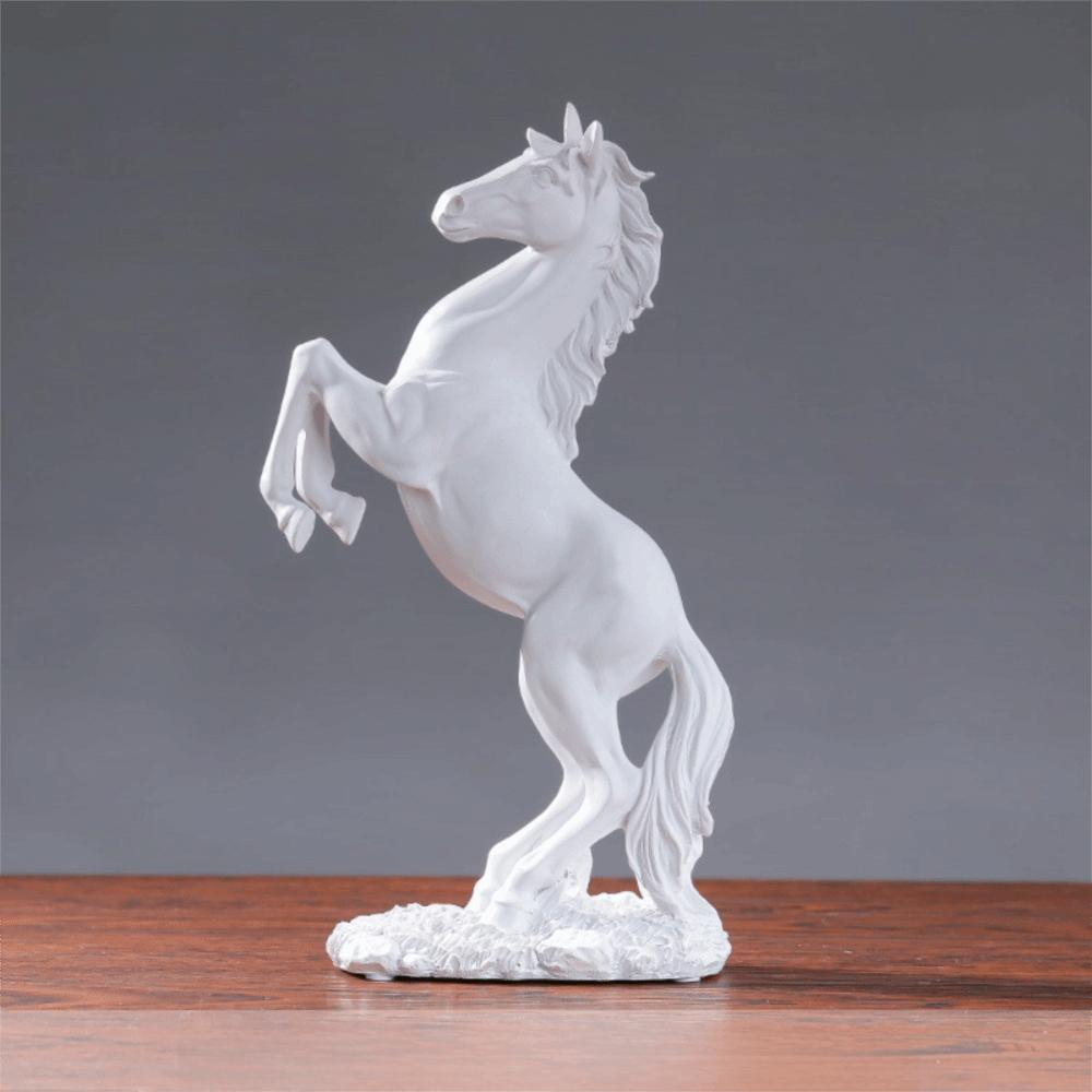 Elegant Victory Horse Statue Realistic Resin Horse Sculpture Standing European Style Horse Figurine