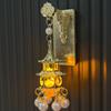 Openwork Design Glowing Lantern Fridge Magnet 3D Hanging Lantern Refrigerator Magnet  Friend
