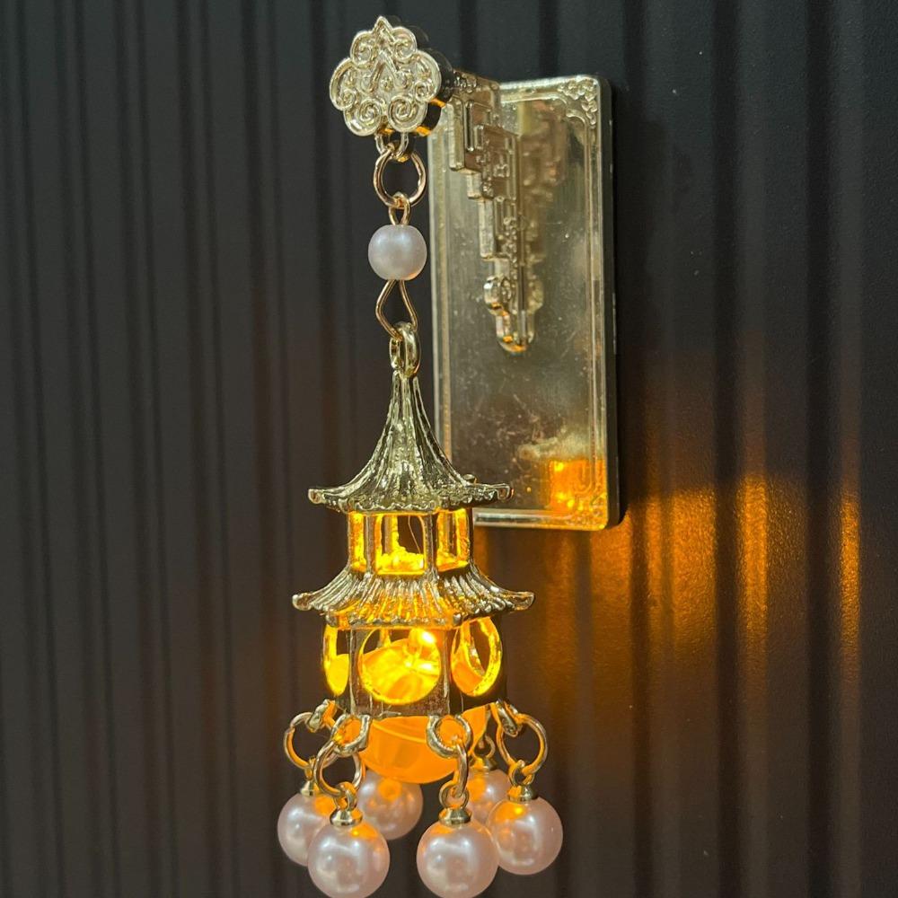 Retro Chinese Architecture Fridge Magnet Openwork Design Locker Cabinet Decoration Magnets Friend