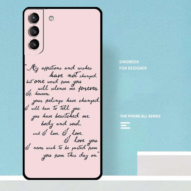 Pride And Prejudice Jane Austen Case For Samsung Galaxy S24 S22 S21 S23 Ultra Note 20 S8 S9 S10 Note 10 Plus S20 FE Cover