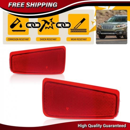 2PCS Rear Bumper Reflectors For 2015-2020 Subaru Outback Driver & Passenger Side