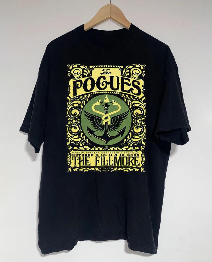 Rock The Pogues Band Tour Poster Black 100% Cotton All Size ZA691