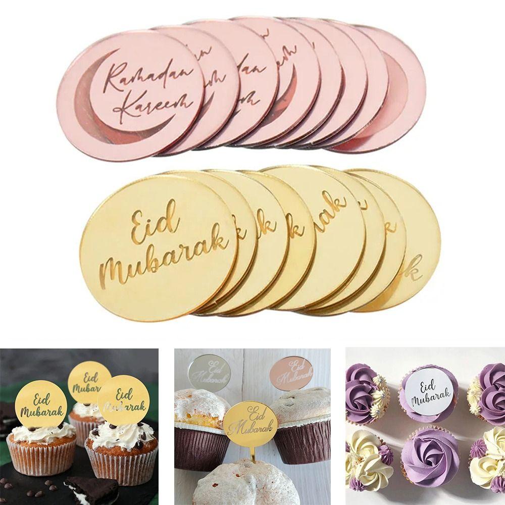 10 шт., топперы для кексов Ид Мубарак, Рамадан Карим, инструменты для выпечки для исламской мусульманской вечеринки, торт «сделай сам»