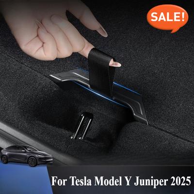 Для Tesla Model Y Juniper 2025 Ручка-шнурок для крышки багажника Нейлон + АБС Задняя крышка багажника Передняя задняя вспомогательная ручка Аксессуары