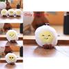 Water Boiled Egg Plushie Soft Keyring Toy With Smiling Face For Gift And Decoration