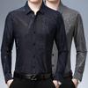 Men's Floral Long-sleeved Ice Silk Shirt, Fashionable Large Floral Shirt, Autumn Dad Wear, Casual Middle-aged Shirt for Men