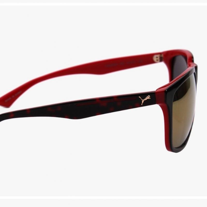 Puma Square Horn Rimmed Over Asian Fit Mirror Sunglasses 12