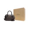 Coach Rowan 25 Classic Monogram Zip Closure Canvas And Leather Boston Bag Women shoulder bag Brown CH280-IMAA8