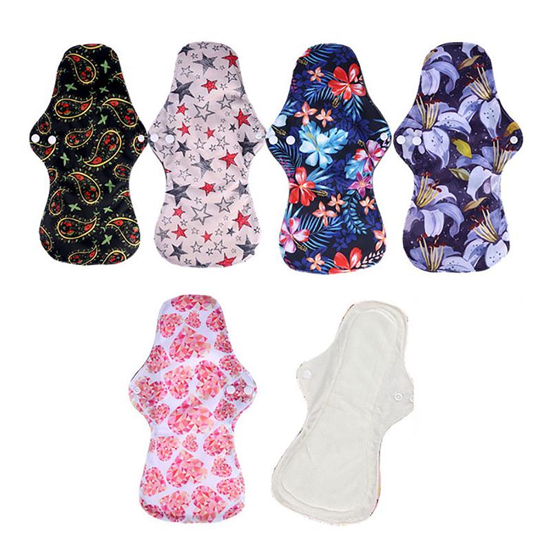 Органические бамбуковые угольно-угольные моющиеся гигиенические прокладки для менструации, обильные менструальные выделения, женские тканевые прокладки, многоразовые прокладки