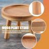 2025 Trend Wooden Plant Stand Flower Pot Base Holder Stool High Stool Balcony Succulent Round Flower Shelf For Indoor Outdoor