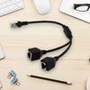 Кабель-адаптер RJ45 (папа) на 2 RJ45 (мама) для интернета, 2-в-1, Plug and Play, медный, сплиттер для домашнего интернета