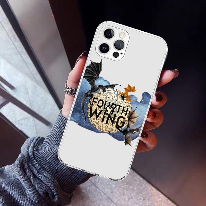 F-Fourth W-Wing Dragon Phone Case For iPhone 17 Air 16 15 Pro Max 14 Plus 13 Mini 12 11 Cover 7 8 SE Silicone Shell Print Fundas