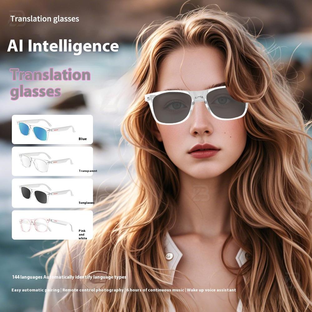 Интеллектуальные очки AI Translation E13 Sunglasses Black Technology Могут говорить и слушать музыку Bluetooth Audio Glasses