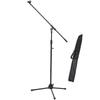 KC Boom Microphone Stand, Straight Type, MBCSBK, Black (Soft Case and Microphone Holder Included)