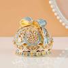 Desktop Design Enamel Color Crown Mini Size Ring Holder Creative Gift Box  Room Decorations