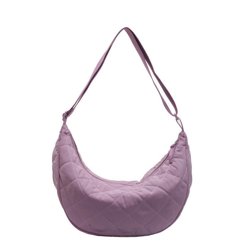 Простая сумка через плечо из нейлоновой ткани, стеганая сумка-пельмень, повседневная сумка через плечо для мужчин и женщин