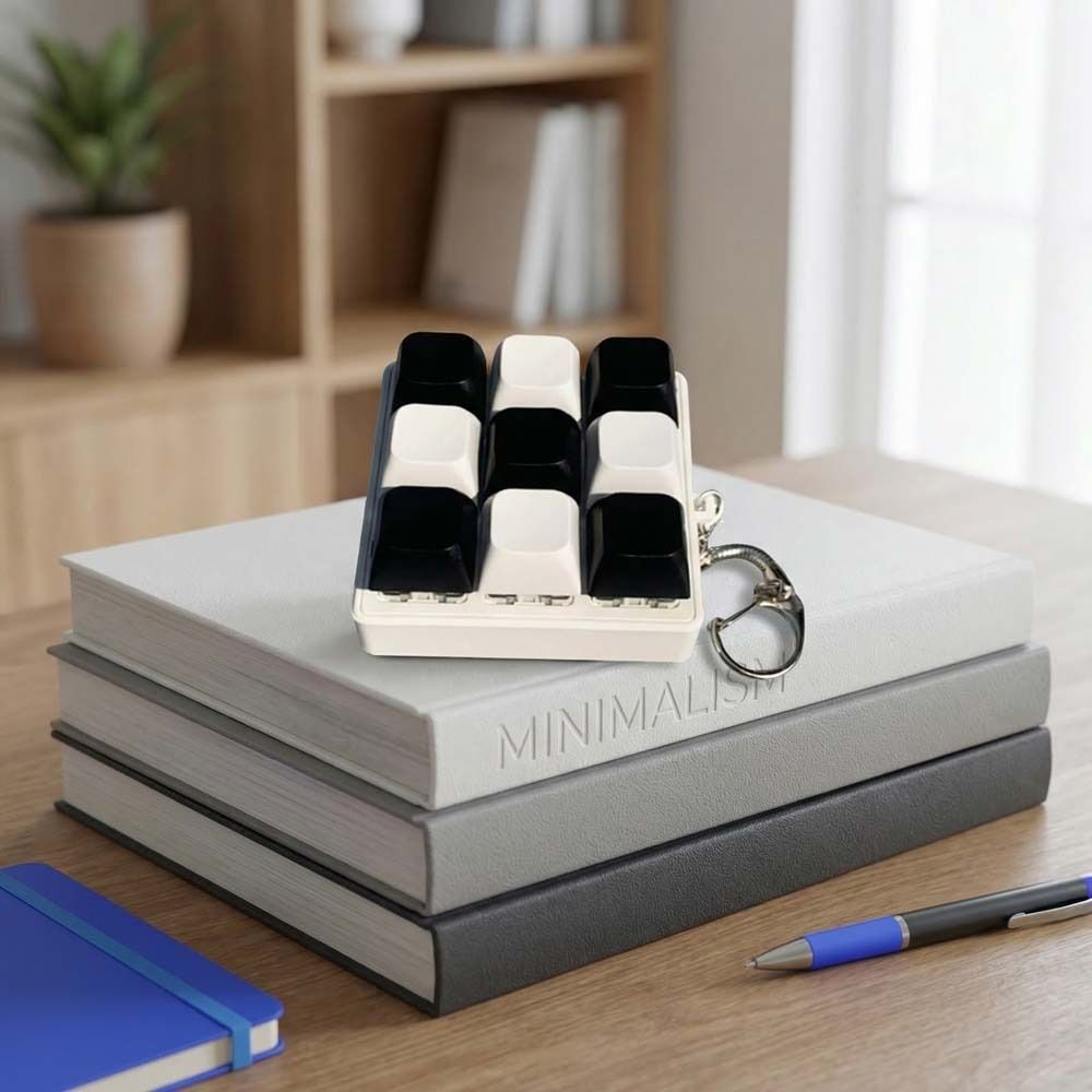 Mechanical Keycaps Decompression Keyring 9 Keyboard Stress Relief Pendant  Anti Stress