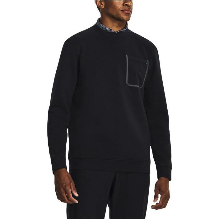 Under Armour Толстовка Tour Tips Solid Color Crew Neck Golf Sweatshirt Men sweatshirt Black 1379735-001