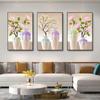 Retro Flower Canvas Paintings Wall Art Pictures Chinese Style Vintage Poster And Prints for Living Room Aisle Decor