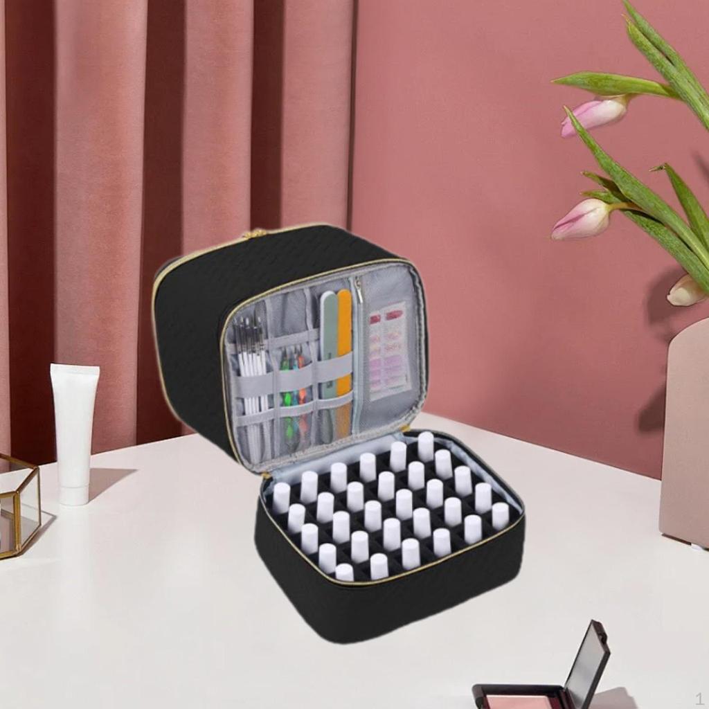 Органайзер для лака для ногтей, сумка из искусственной кожи, дорожный чехол-держатель