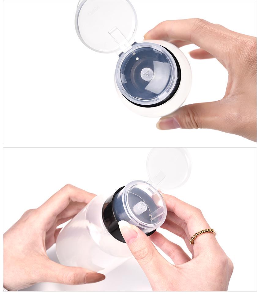 kads 220 мл пустая бутылка-пресс-насос для дизайна ногтей, средство для снятия лака, спиртовое жидкое чистящее средство, пластиковый насос-дозатор, контейнер для макияжа