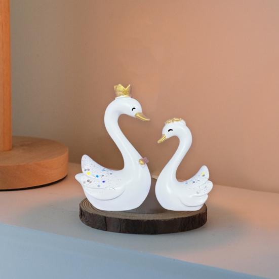 Шикарные статуи лебедя, топперы, реалистичная форма, две части, декоративные