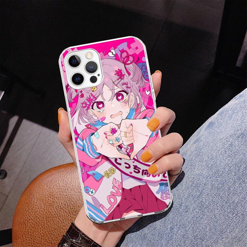 Милая Аниме Девушка INS Чехол для Телефона Для iPhone 17 Air 16 Pro Max 16E 15 + 14 Plus 11 12 13 Mini 7 8 SE Подарок Печатный Чехол Fundas 16 Pro