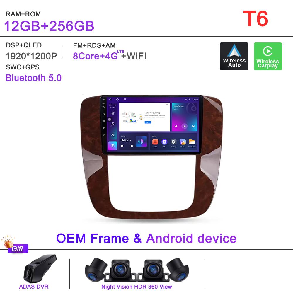 Android 16 For GMC Yukon 3 GMT 900 2006-2014 For Chevrolet Tahoe 3 GMT900 2006-2014 Silverado 2 GMT901 2007-2013 Radio Car GPS jr2