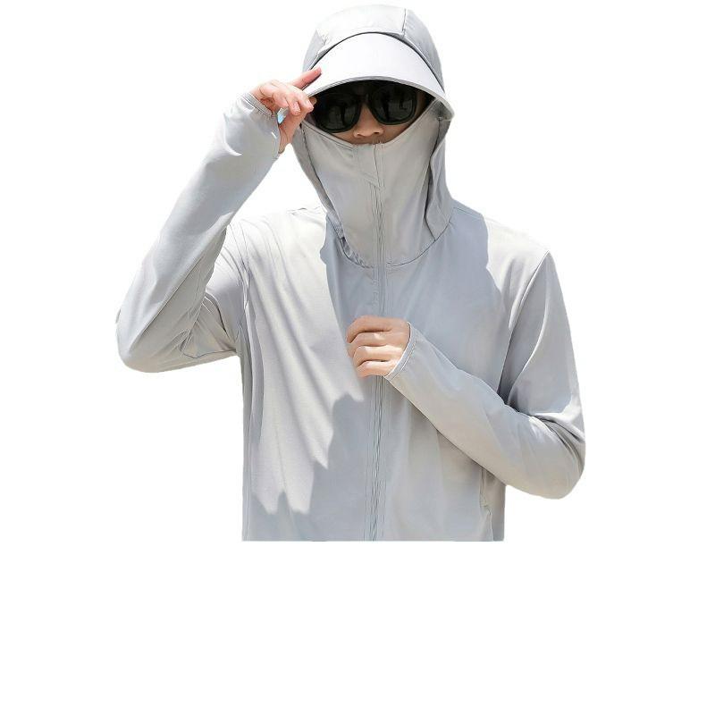 Мужская и женская 2024 Легкая летняя куртка из ледяного шелка с защитой от УФ-лучей